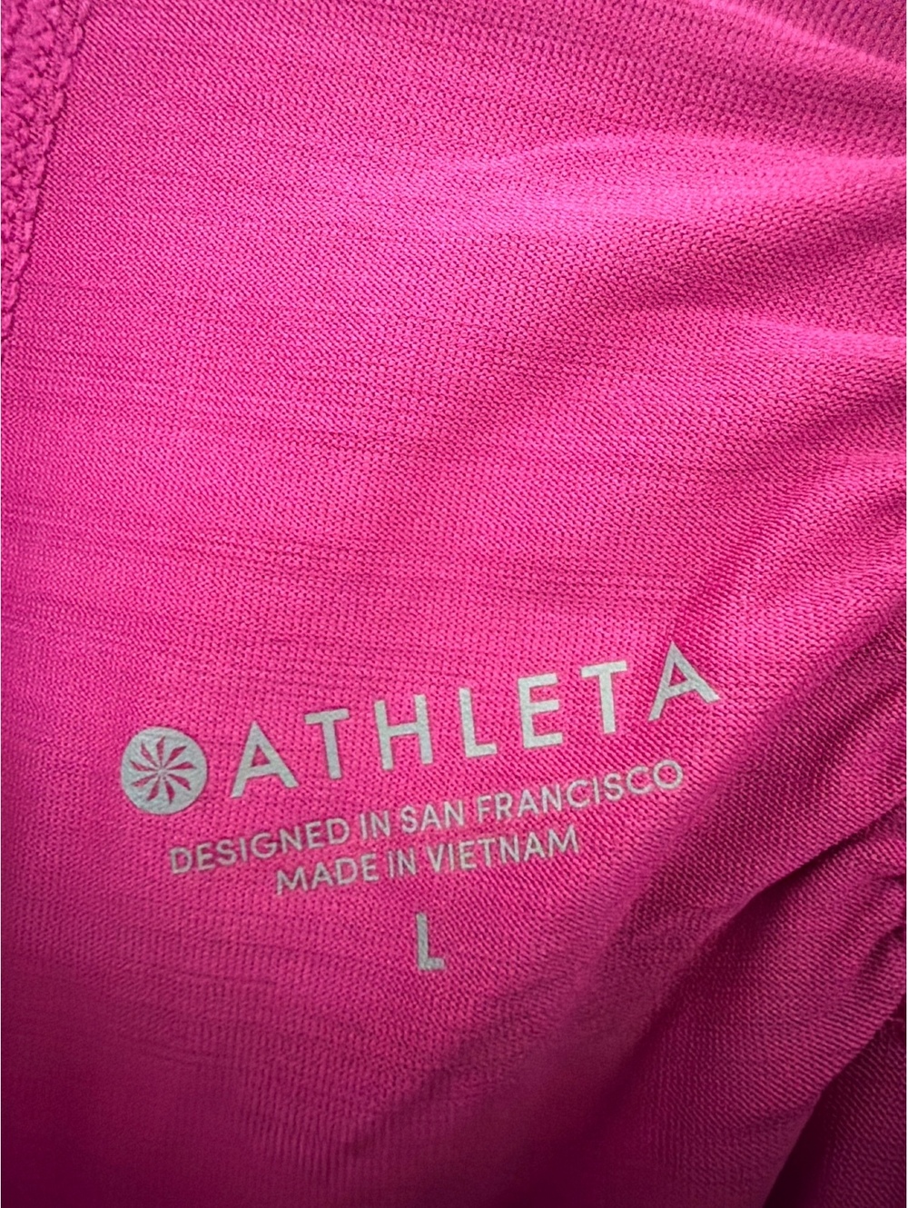 Athleta Pacifica Magenta UPF Swim Rashguard Long Sleeve 1/2 Zip Top Size Large - Picture 4 of 4